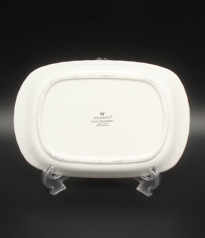 WEDGWOOD スパイラルトレイ スクエア 皿 21cm ワイルドストロベリー ウェッジウッド
