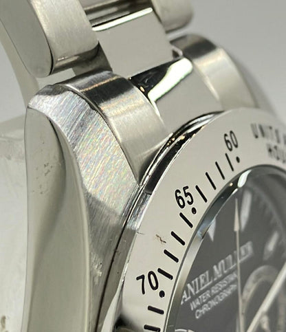 DANIEL MULLER 腕時計 クオーツ ブラック DM-2003 メンズ ダニエル・ミューラー