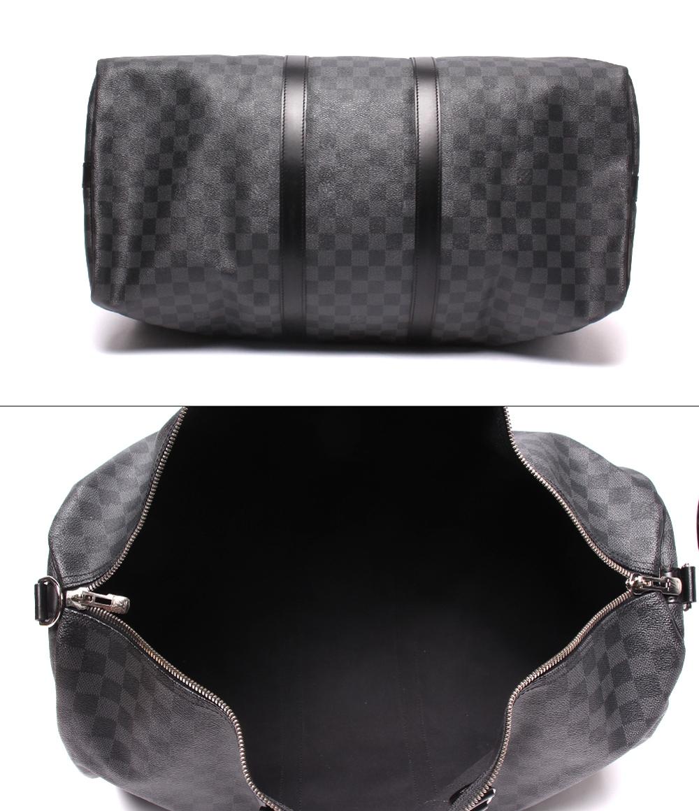 LOUIS VUITTON 2wayボストンバッグ ショルダーバッグ 斜め掛け キーポル バンドリエール55 ダミエ グラフィット N41413 メンズ レディース