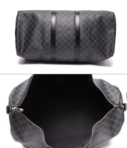 LOUIS VUITTON 2wayボストンバッグ ショルダーバッグ 斜め掛け キーポル バンドリエール55 ダミエ グラフィット N41413 メンズ レディース