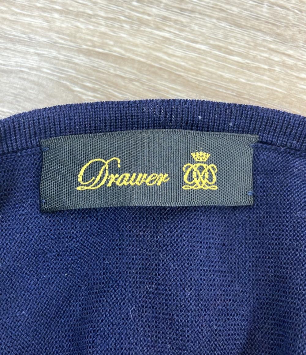 Drawer 半袖ニット 18G ウールフリルクルーネックショートスリーブニット 6518-199-0463 レディース ドゥロワー