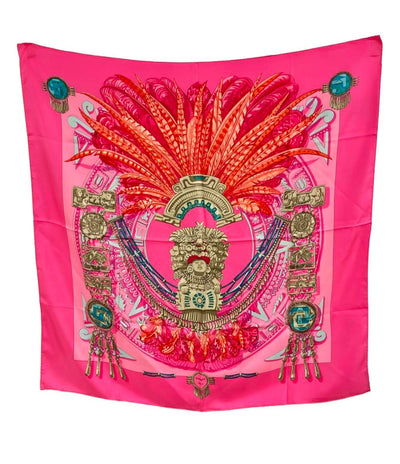 美品 HERMES スカーフ シルク100% カレ90 Mexique レディース エルメス