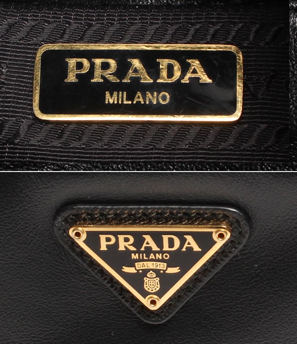 プラダ 2wayレザーショルダーバッグ ゴールド金具 デュエット CARF+SAFF NERO 1BH038 レディース PRADA