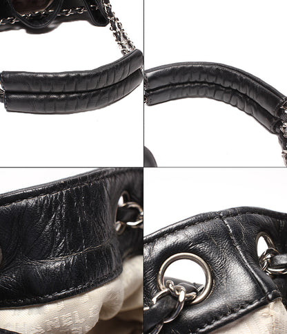 CHANEL チェーンショルダーバッグ 肩掛け シルバー金具 マトラッセ 巾着 10番台 レディース シャネル