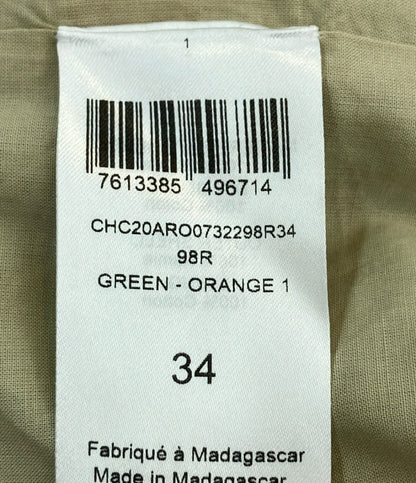 美品 Chloe フローラルプリント リネンワンピース レディース SIZE 34 (XS) クロエ