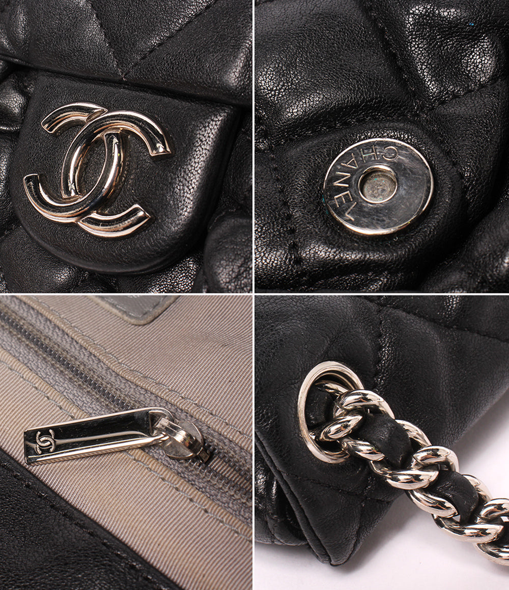 訳あり CHANEL チェーンショルダーバッグ シルバー金具 18番台 斜め掛け マトラッセ チェーンアラウンド レディース シャネル