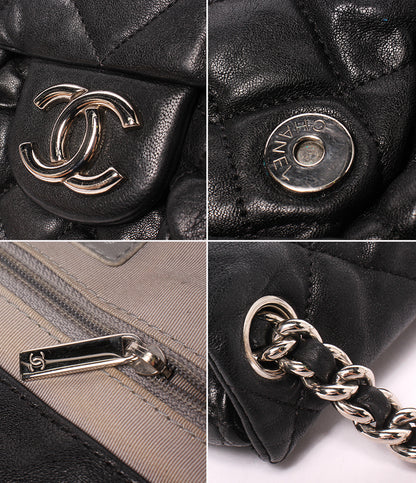 訳あり CHANEL チェーンショルダーバッグ シルバー金具 18番台 斜め掛け マトラッセ チェーンアラウンド レディース シャネル