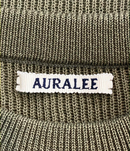 AURALEE 長袖 フラット ヤーン リブ ニット ショート ピーオー A25SP05SY レディース SIZE 1 (S) オーラリー