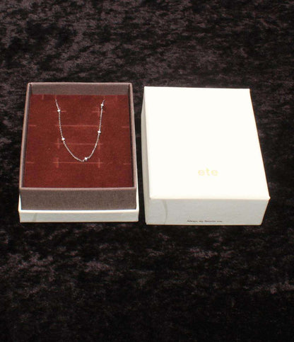 美品 ete ブレスレット Pt850 ダイヤ 0.06ct レディース エテ