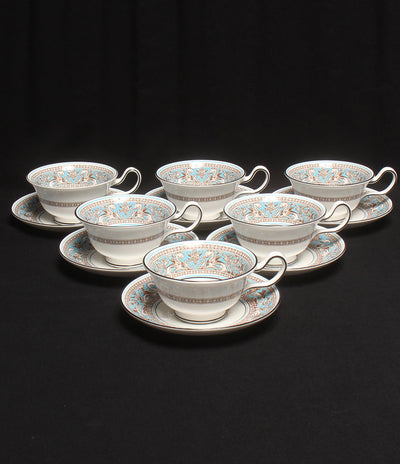 ウェッジウッド  カップ＆ソーサー 6客セット  フロレンティーン ターコイズ       WEDGWOOD