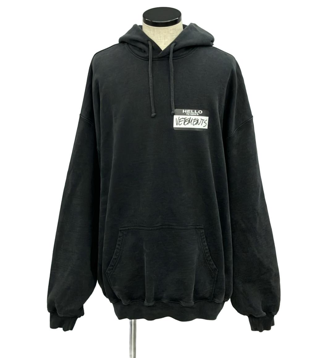 美品 ヴェトモン Hello My Name is VETEMENS オーバーサイズパーカー メンズ SIZE S VETEMENTS