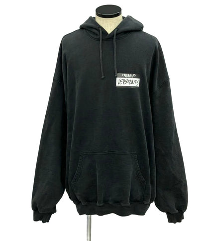 美品 ヴェトモン Hello My Name is VETEMENS オーバーサイズパーカー メンズ SIZE S VETEMENTS