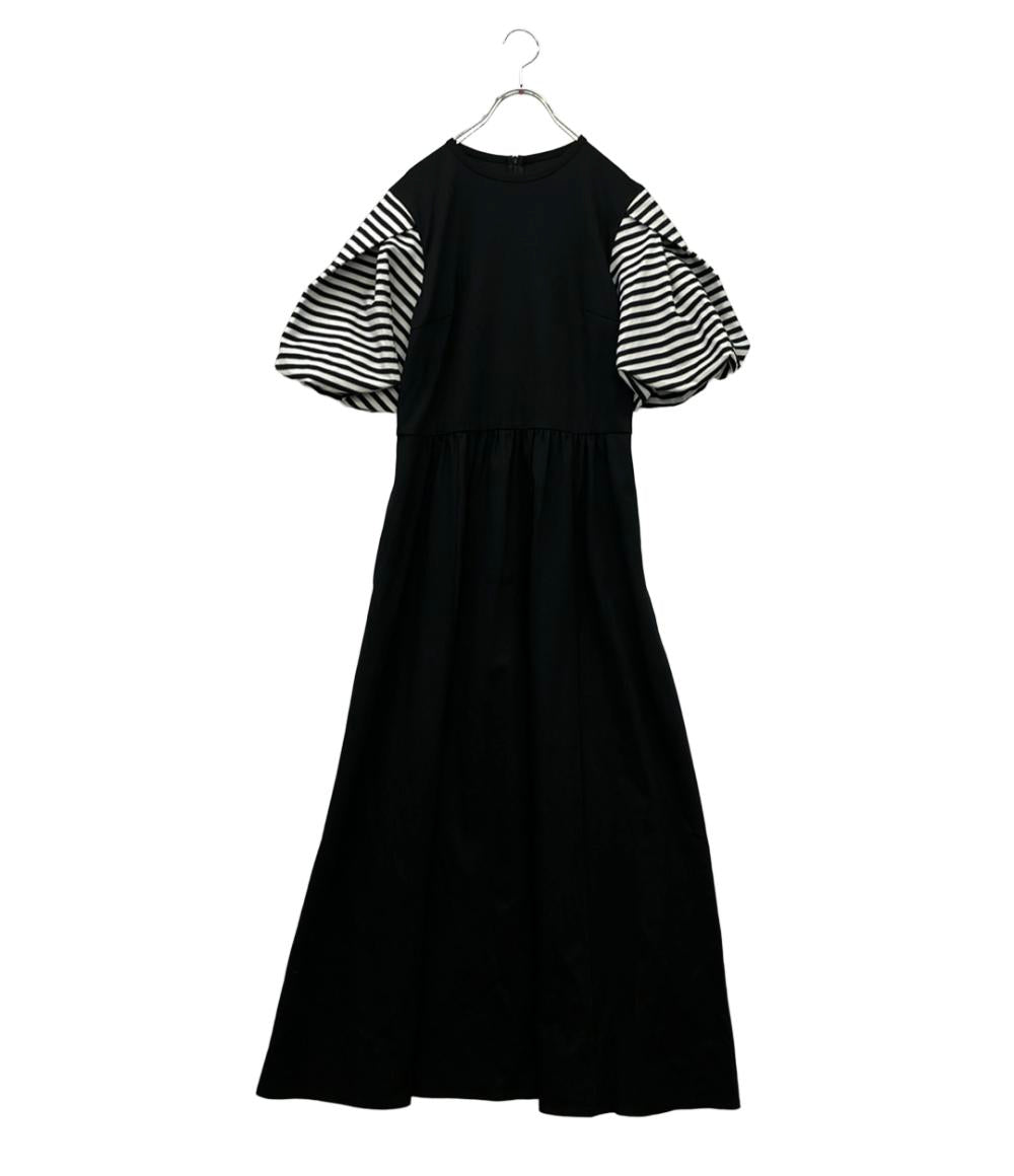 borders at balcony 半袖ワンピース パフスリーブ PUFF SLEEVE TEE DRESS BD2211-2K-16 レディース SIZE 38 (S) ボーダーズアットバルコニー