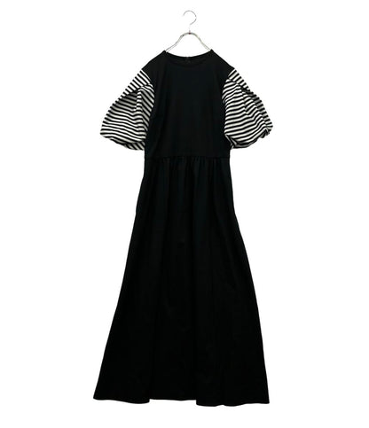 borders at balcony 半袖ワンピース パフスリーブ PUFF SLEEVE TEE DRESS BD2211-2K-16 レディース SIZE 38 (S) ボーダーズアットバルコニー