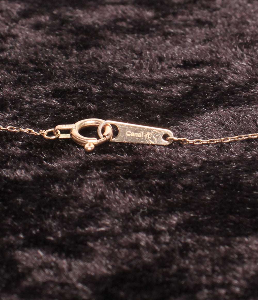 美品 canal4℃ ネックレス K10 CZ レディース カナルヨンドシー
