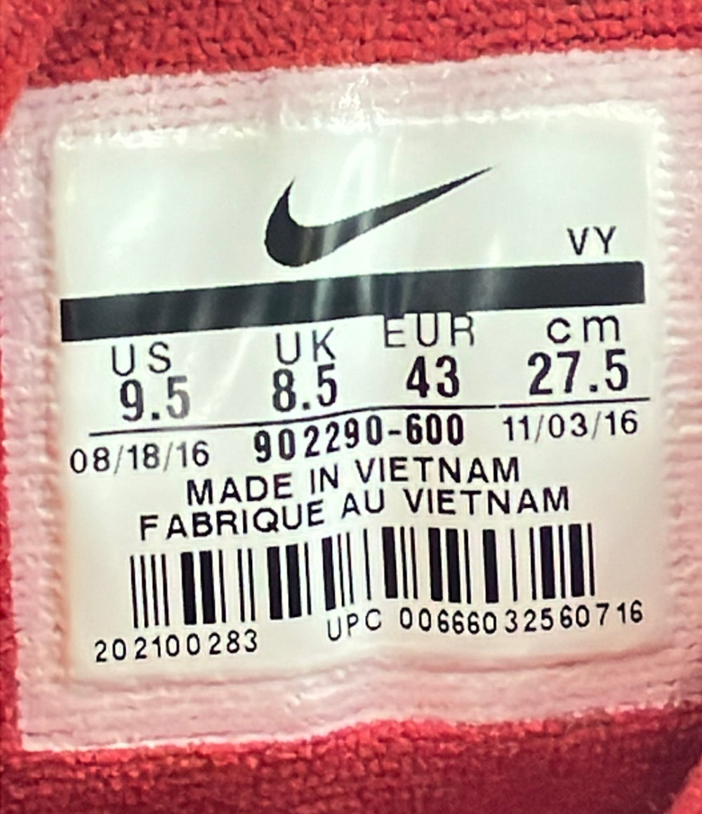 NIKE ミドルカットスニーカー × Supreme エア モア アップテンポ 902290-600 メンズ SIZE 27.5 ナイキ