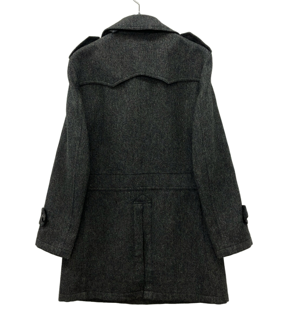 BURBERRY BLACK LABEL チェスターコート 内地キルティング グレー D1B03-205-08 メンズ SIZE M バーバリーブラックレーベル