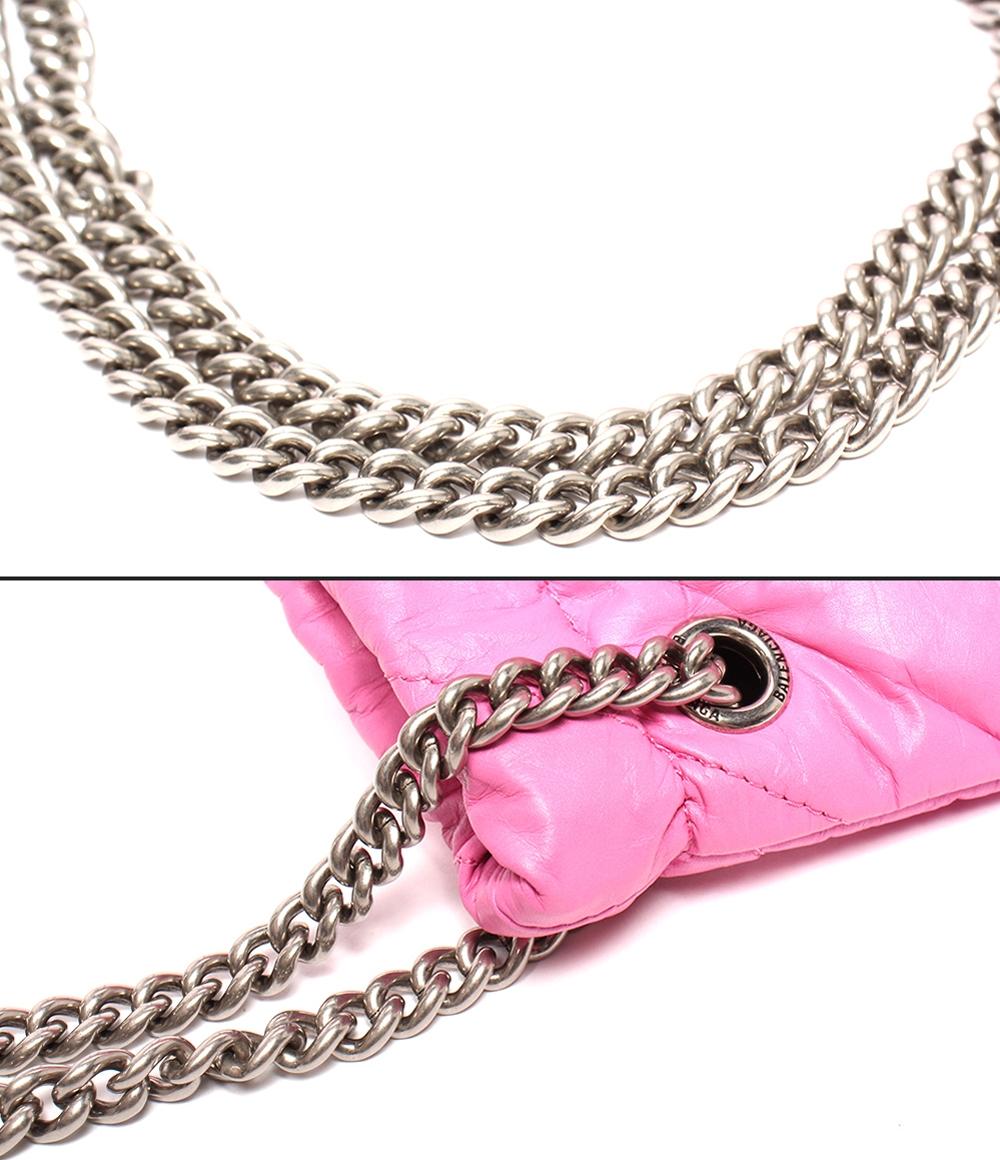 美品 BALENCIAGA チェーンショルダーバッグ 肩掛け クラッシュ レディース バレンシアガ