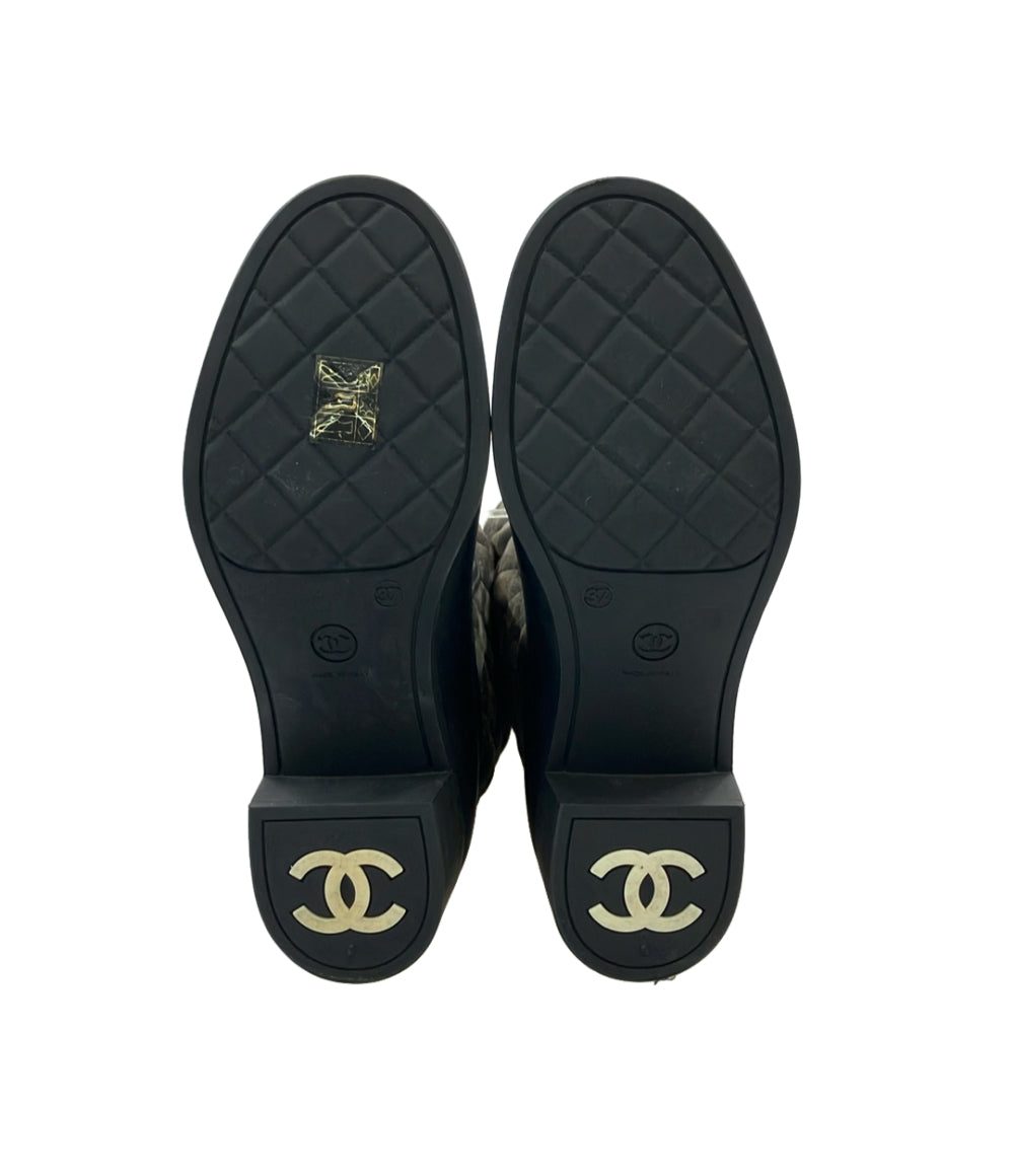 CHANEL ロングレインブーツ キルティング ココマーク レディース SIZE