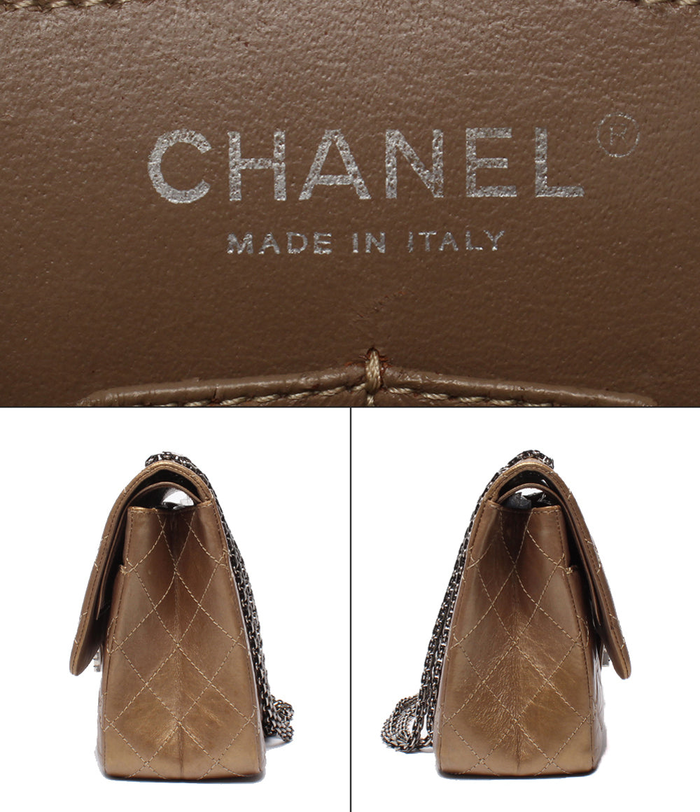 CHANEL チェーンショルダーバッグ マトラッセ 2.55 16番台 シルバー金具 ダブルフラップ ダブルチェーン レディース シャネル