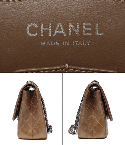 CHANEL チェーンショルダーバッグ マトラッセ 2.55 16番台 シルバー金具 ダブルフラップ ダブルチェーン レディース シャネル