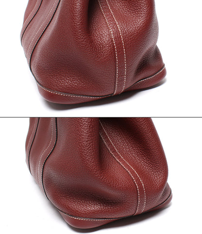 美品 HERMES トートバッグ ハンドバッグ □O刻印 シルバー金具 ガーデンパーティ PM レディース エルメス