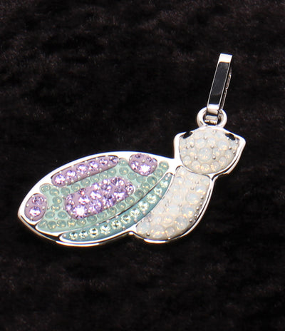 美品 SWAROVSKI ペンダントトップ WIN WIN カメモチーフ レディース スワロフスキー