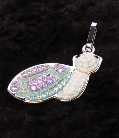 美品 SWAROVSKI ペンダントトップ WIN WIN カメモチーフ レディース スワロフスキー