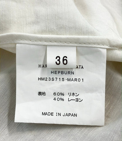 HARUNOBU MURATA リネン混 長袖シャツ レディース SIZE 36 (S) ハルノブ ムラタ