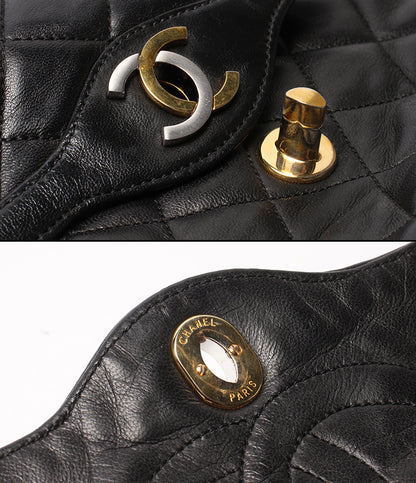 CHANEL チェーンショルダーバッグ ラムスキン 肩掛け マトラッセ レディース シャネル