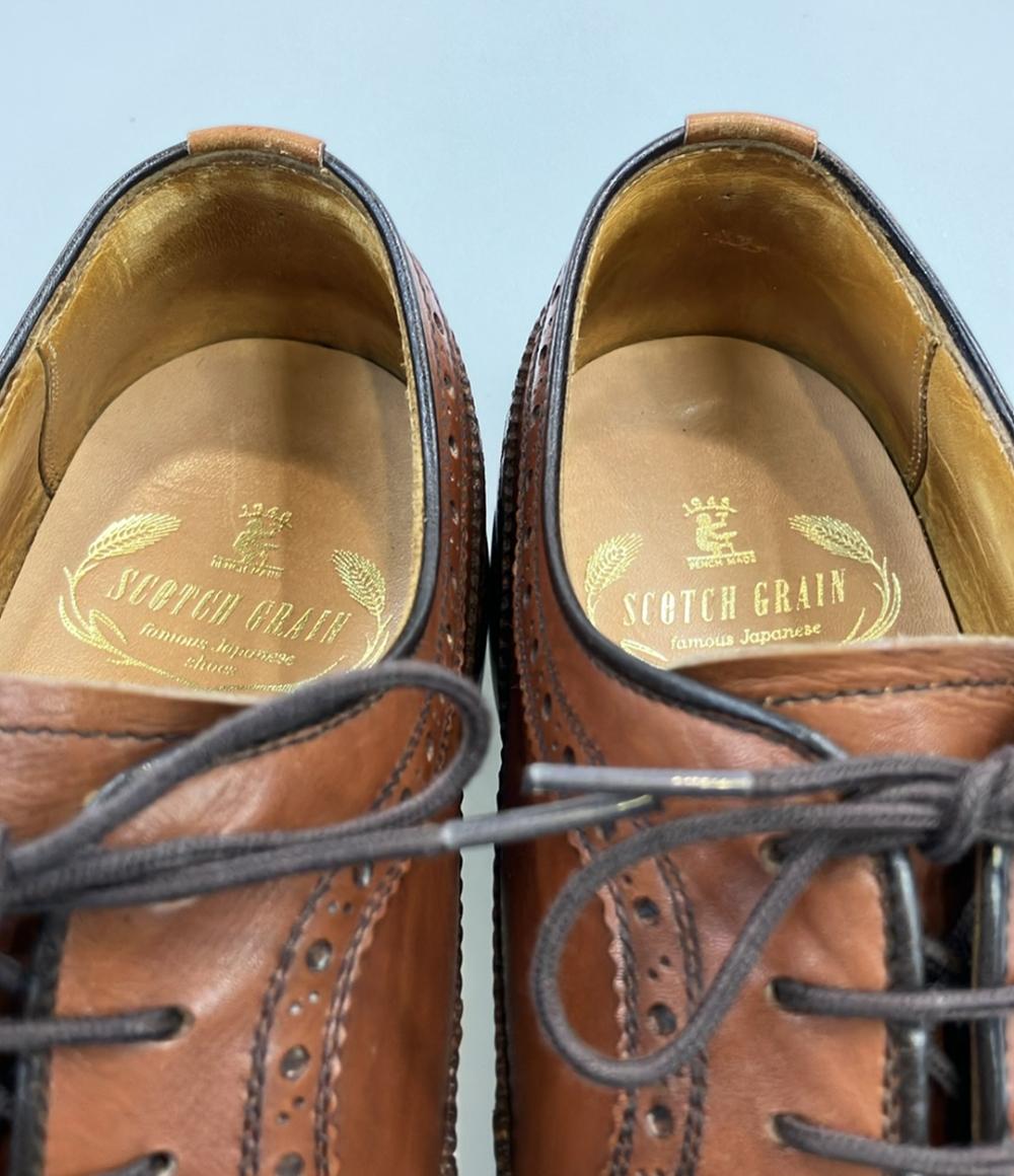 SCOTCH GRAIN スコッチグレイン　ドレスシューズ 24.5　レザー SCOTCH GRAIN ドレスシューズ ウィングチップ メンズ SIZE 24 1/2