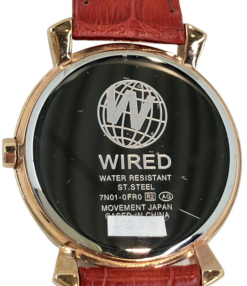 WIRED 腕時計 クオーツ レッド 7N01-0FR0 レディース ワイアード