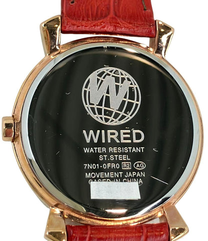 WIRED 腕時計 クオーツ レッド 7N01-0FR0 レディース ワイアード