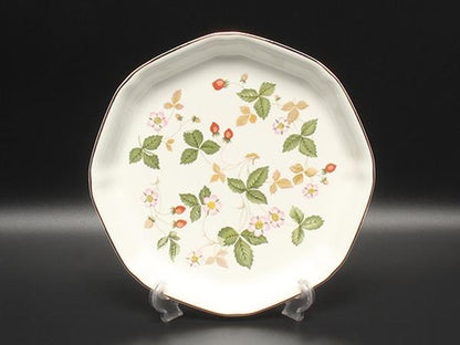 美品 ウエッジウッド オクタゴナルディッシュ 皿 24cm ワイルドストロベリー WEDGWOOD
