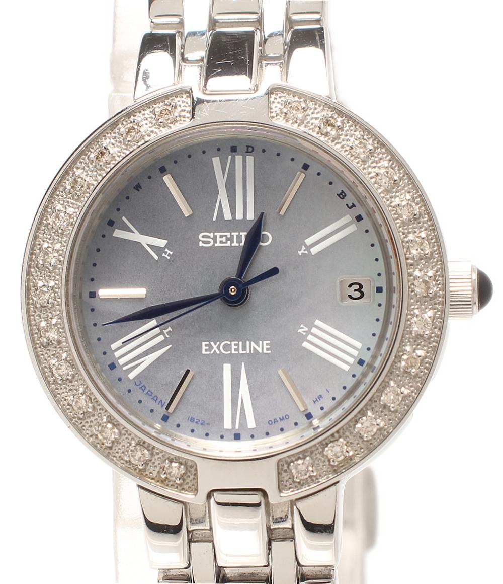 SEIKO 腕時計 エクセリーヌ Exceline ソーラー シェル 1B22-0AG0