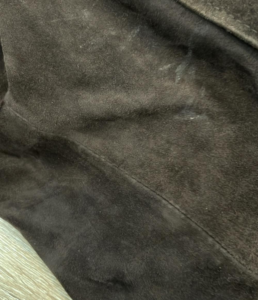 Brooks Brothers ラムレザースエード シャツジャケット オーバーサイズ  ダークブラウン メンズ SIZE L ブルックスブラザーズ