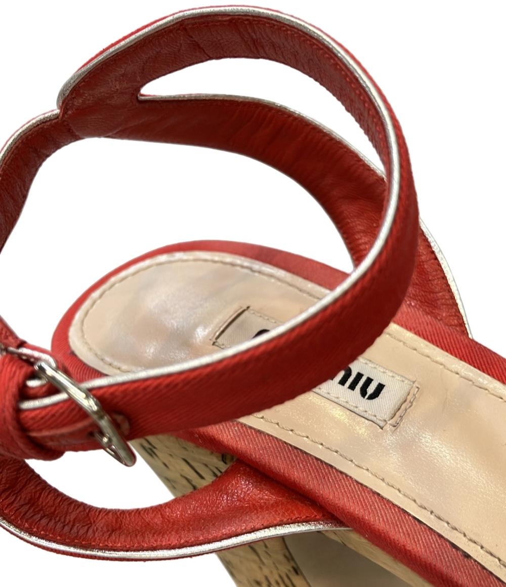 Miu Miu アンクルストラップ厚底サンダル レディース SIZE 38 ミュウ ミュウ