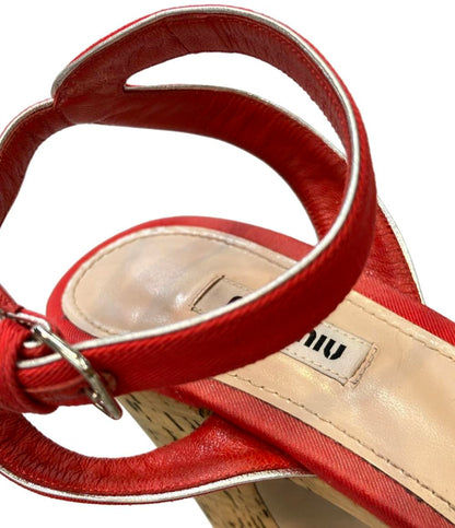 Miu Miu アンクルストラップ厚底サンダル レディース SIZE 38 ミュウ ミュウ