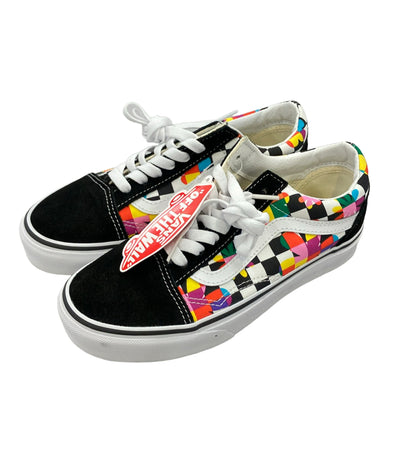 美品 VANS ローカットスニーカー Old Skool フローラル チェッカーボード レディース SIZE 22.5 (S) バンズ