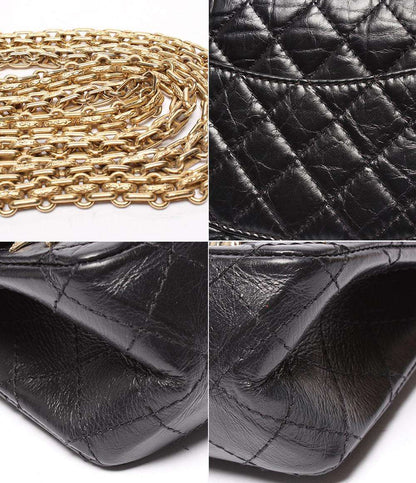 CHANEL チェーンショルダーバッグ マトラッセ 2.55 ラッキーチャーム エンブロイダリー ダブルフラップ ゴールド金具 レディース シャネル