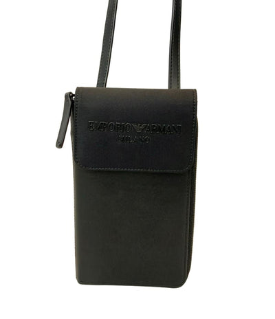 美品 EMPORIO ARMANI ショルダーバッグ トラベルポーチ ラウンドファスナー メンズ エンポリオアルマーニ