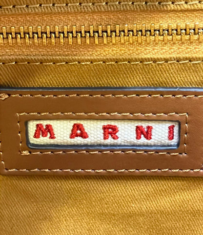 美品 MARNI 2wayハンドバッグ ショルダーバッグ 斜め掛け カゴバック レディース マルニ