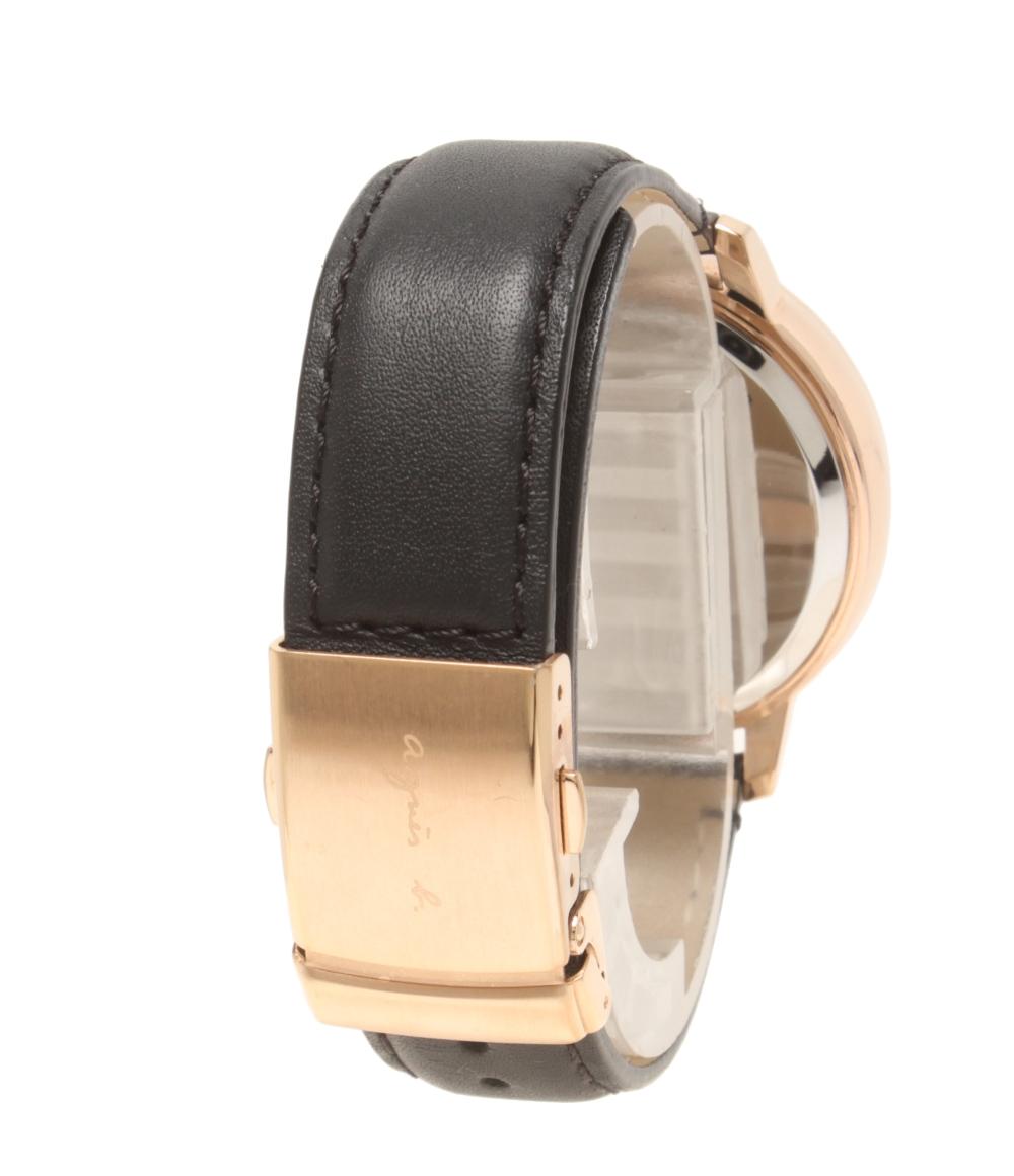 agnes b. 腕時計 クオーツ ブラック VD53-KWB0 レディース メンズ アニエスベー