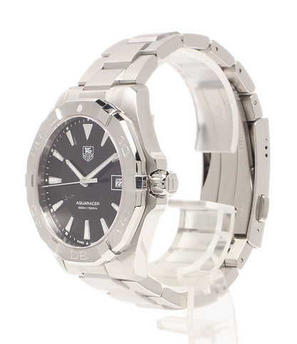 美品 TAG HEUER 腕時計 アクアレーサー クオーツ ブラック WAY1110 BA0928 メンズ タグホイヤー
