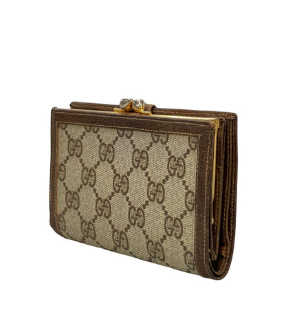 GUCCI 二つ折り財布 がま口 GGスプリーム レディース グッチ