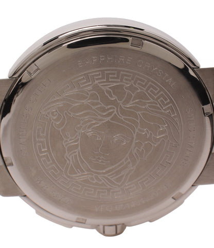 美品 VERSACE 腕時計 クオーツ ブラック VFG 051484320138 メンズ ヴェルサーチ