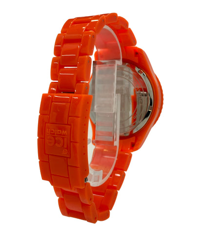 美品 ice watch 腕時計 クオーツ オレンジ メンズ アイスウォッチ