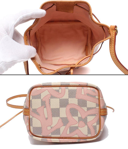 LOUIS VUITTON ショルダーバッグ 斜め掛け ナノ ノエ ダミエ アズール タヒチ N60052 レディース ルイ・ヴィトン