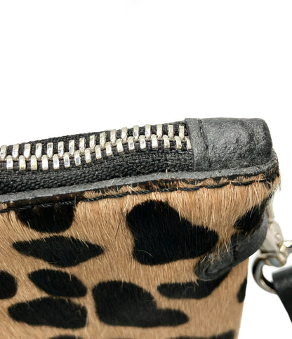 美品 GIANNI CHIARINI ショルダーバッグ 斜め掛け ヒョウ柄 レオパード柄 レディース ジャンニキアリーニ
