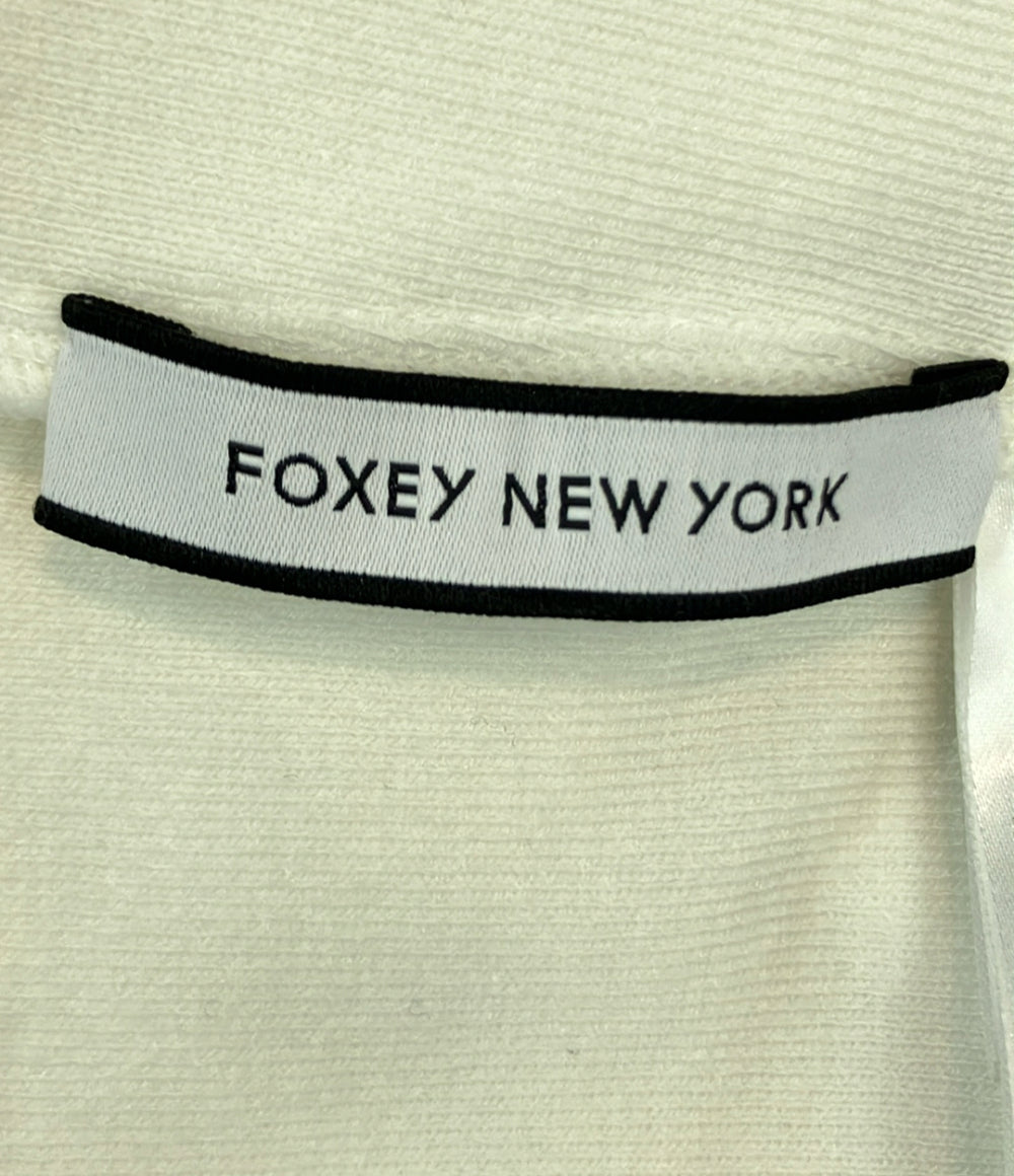 FOXEY NEW YORK 長袖カーディガン フロントスナップボタン リボン 44264 NSKOE600VT レディース SIZE 38 (M) フォクシー ニューヨーク